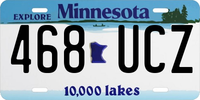 MN license plate 468UCZ