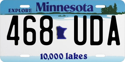MN license plate 468UDA