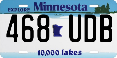 MN license plate 468UDB