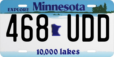 MN license plate 468UDD