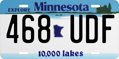MN license plate 468UDF