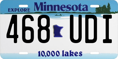 MN license plate 468UDI