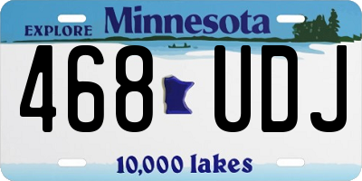 MN license plate 468UDJ