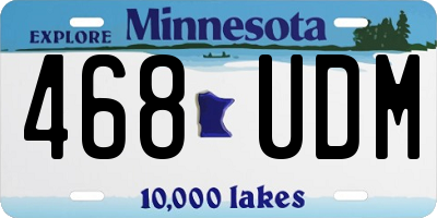 MN license plate 468UDM