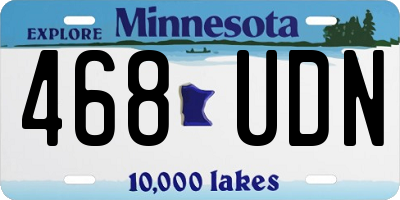 MN license plate 468UDN