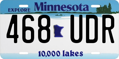 MN license plate 468UDR