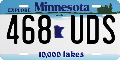 MN license plate 468UDS