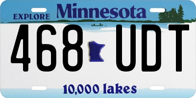 MN license plate 468UDT