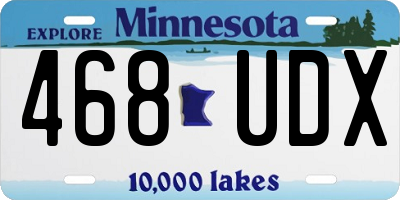 MN license plate 468UDX