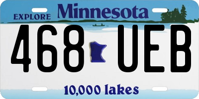 MN license plate 468UEB