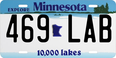 MN license plate 469LAB