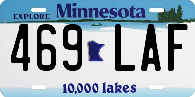 MN license plate 469LAF