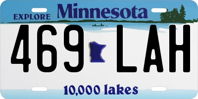 MN license plate 469LAH