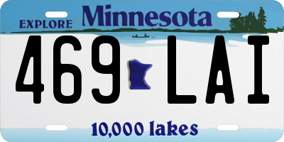 MN license plate 469LAI