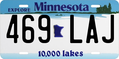 MN license plate 469LAJ