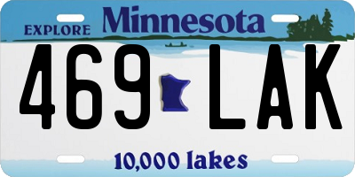 MN license plate 469LAK