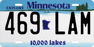 MN license plate 469LAM