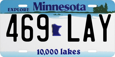 MN license plate 469LAY