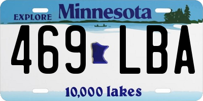 MN license plate 469LBA