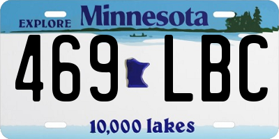MN license plate 469LBC