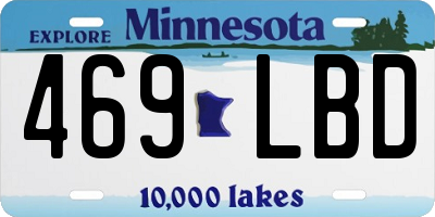 MN license plate 469LBD