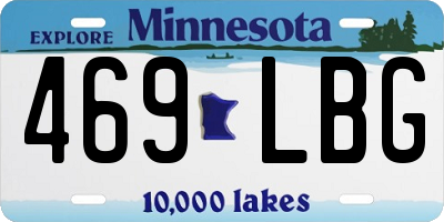 MN license plate 469LBG