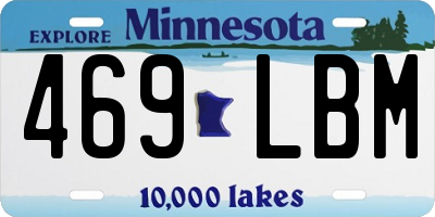 MN license plate 469LBM