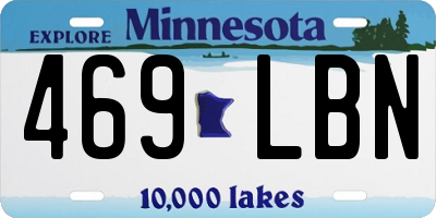 MN license plate 469LBN