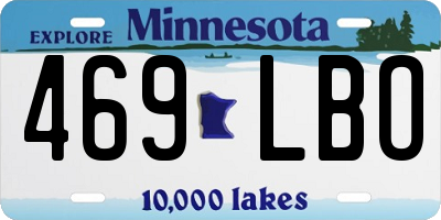 MN license plate 469LBO