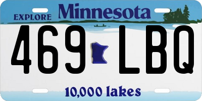 MN license plate 469LBQ