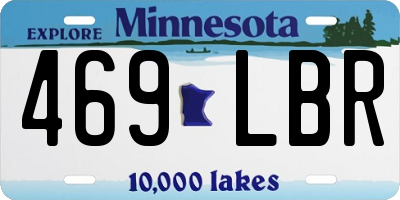 MN license plate 469LBR