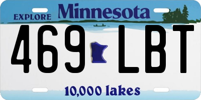 MN license plate 469LBT