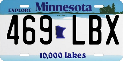 MN license plate 469LBX