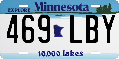 MN license plate 469LBY
