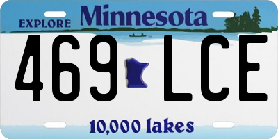 MN license plate 469LCE