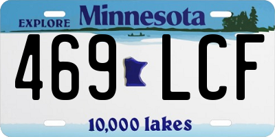 MN license plate 469LCF