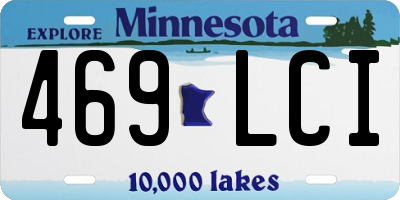 MN license plate 469LCI