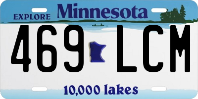 MN license plate 469LCM