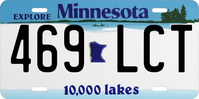 MN license plate 469LCT
