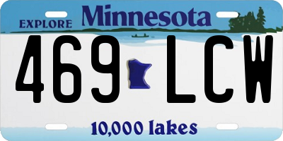 MN license plate 469LCW