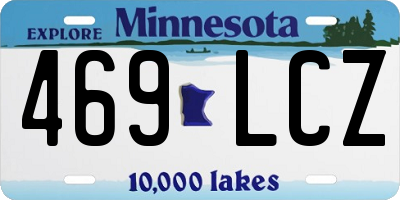 MN license plate 469LCZ