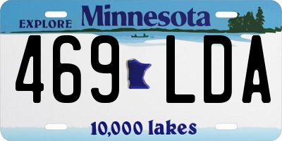 MN license plate 469LDA