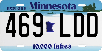 MN license plate 469LDD