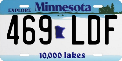 MN license plate 469LDF