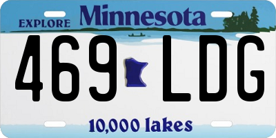 MN license plate 469LDG