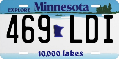 MN license plate 469LDI