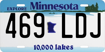 MN license plate 469LDJ