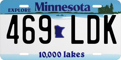 MN license plate 469LDK
