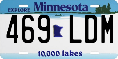 MN license plate 469LDM