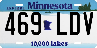 MN license plate 469LDV